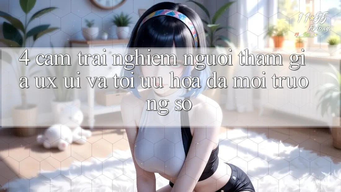 4. Cảm trải nghiệm Người tham gia (UX/UI) Và Tối Ưu Hóa Đa Môi trường số