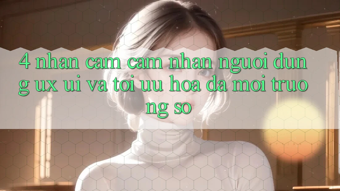 4. Nhận cảm cảm nhận Người Dùng (UX/UI) Và Tối Ưu Hóa Đa Môi trường số